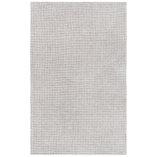 Soho 9 ft. x 12 ft. Silver Solid Crosstitch Area Rug
