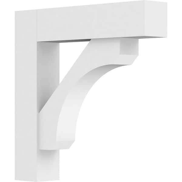 Ekena Millwork Standard Legacy 3 in. W x 16 in. H x 16 in. D Signature Urethane Polyurethane Bracket With Block Ends