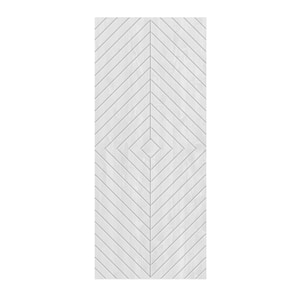 42 in. x 80 in. Hollow Core White Stained Solid Wood Interior Door Slab