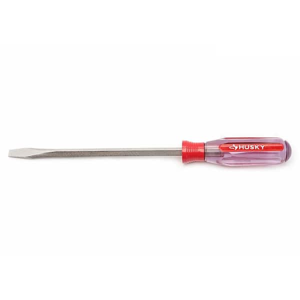 Husky 5/16 in. x 8 in. Square Shaft Standard Slotted Screwdriver