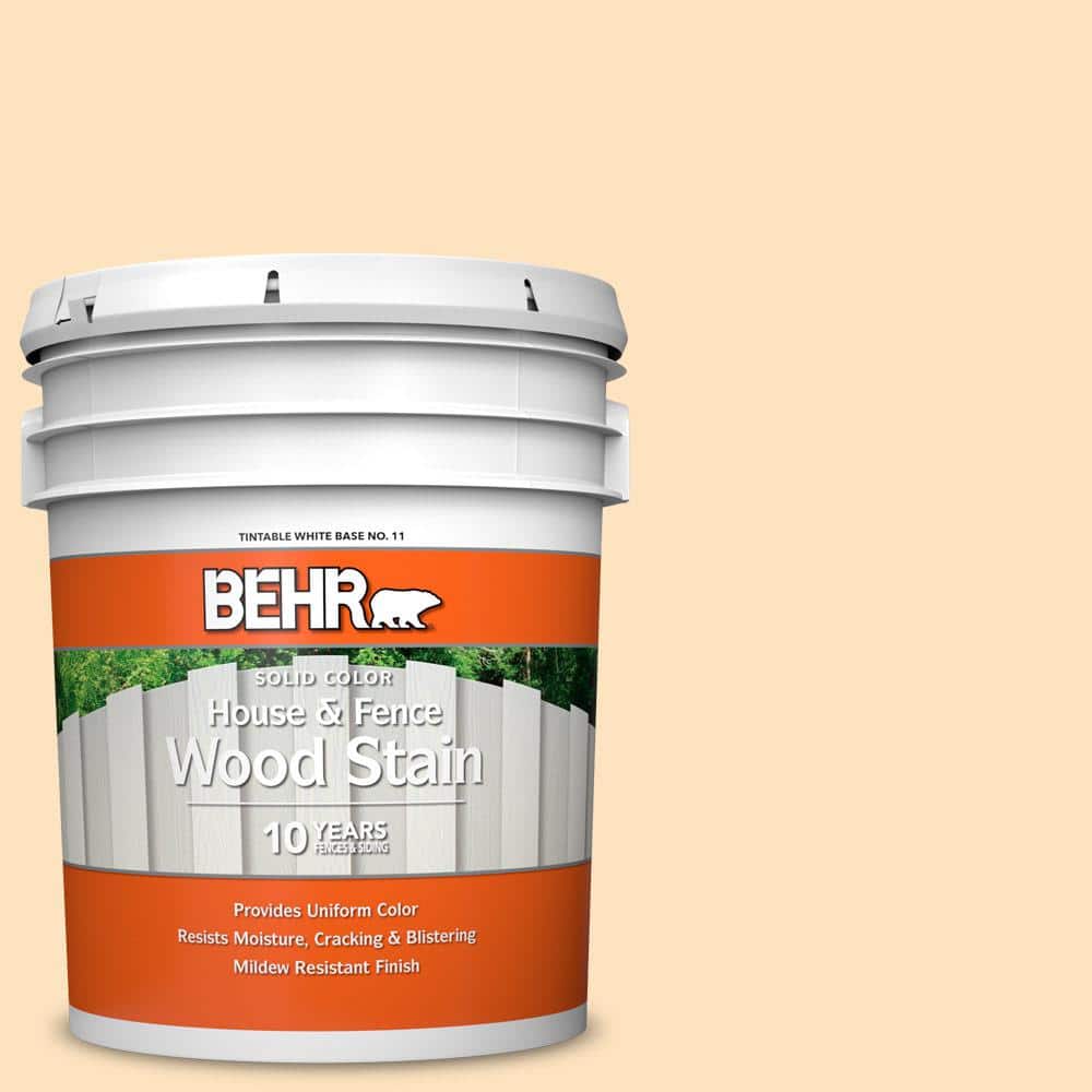 5 gal. #320C-2 Cream Yellow Solid Color House and Fence Exterior Wood Stain