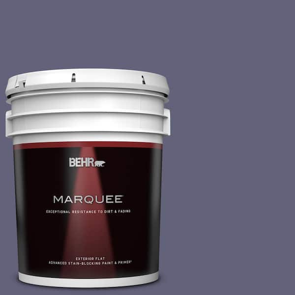 BEHR MARQUEE 5 gal. #PMD-44 Twilight Dusk Flat Exterior Paint & Primer