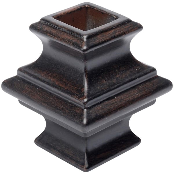 L. J. SMITH STAIR SYSTEMS 1 in. D x 1 in. W x 1 in. L Oil Rubbed Bronze Aluminum Adjustable Baluster Knuckle