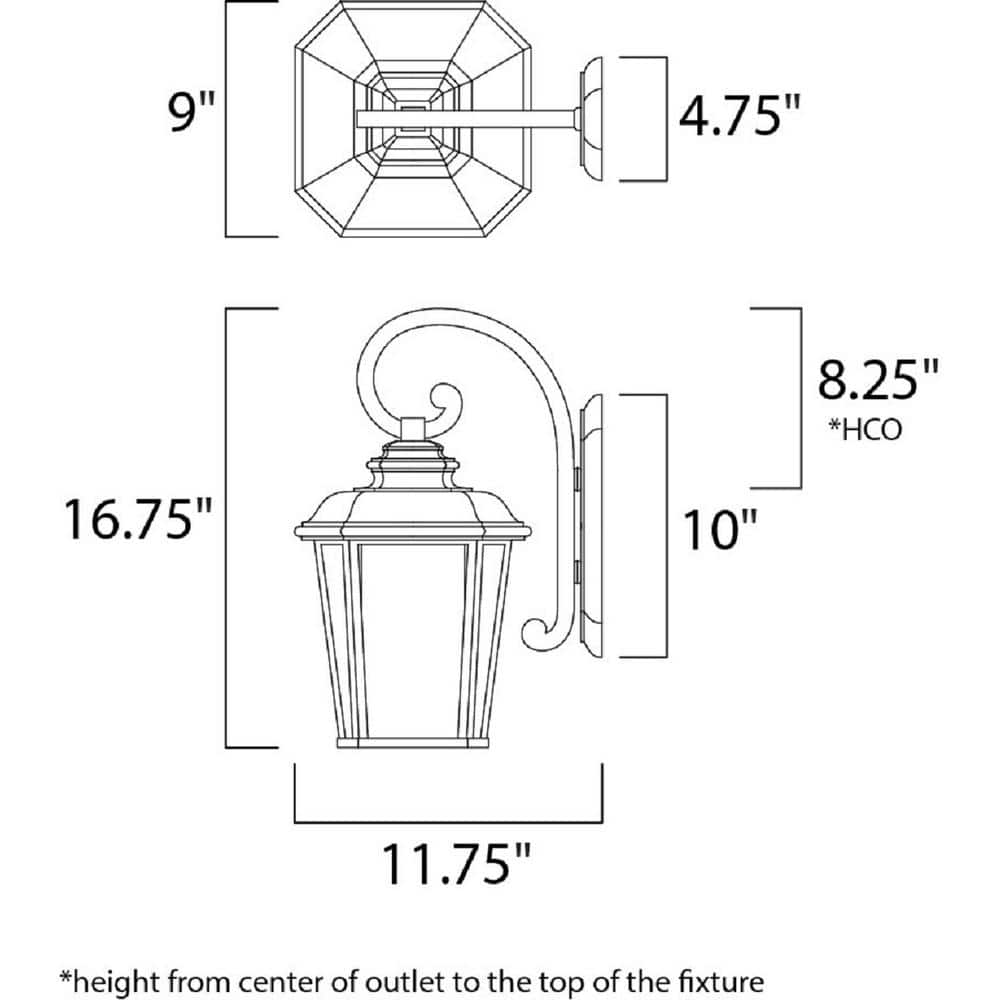 Radcliffe Industrial Black Oxide Outdoor Wall Lantern with Weathered Frost Glass
