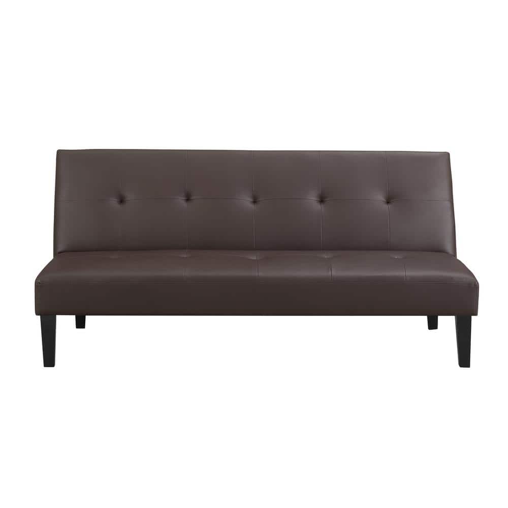 Buy Espresso Futon Sofa Bed, Faux Leather Futon Couch, Sofa Bed Couch