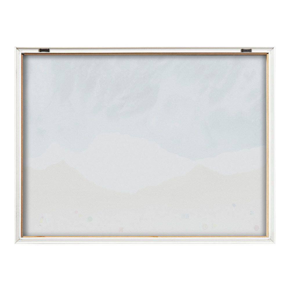 North Shore Coastal Beach Print Framed Glass Wall Art, 18x24 Natural
