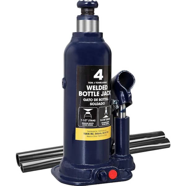 Big Red Welded Hydraulic Car Bottle Jack for Auto Repair and House Lift, Blue, 4 Ton (8,000 lbs.)