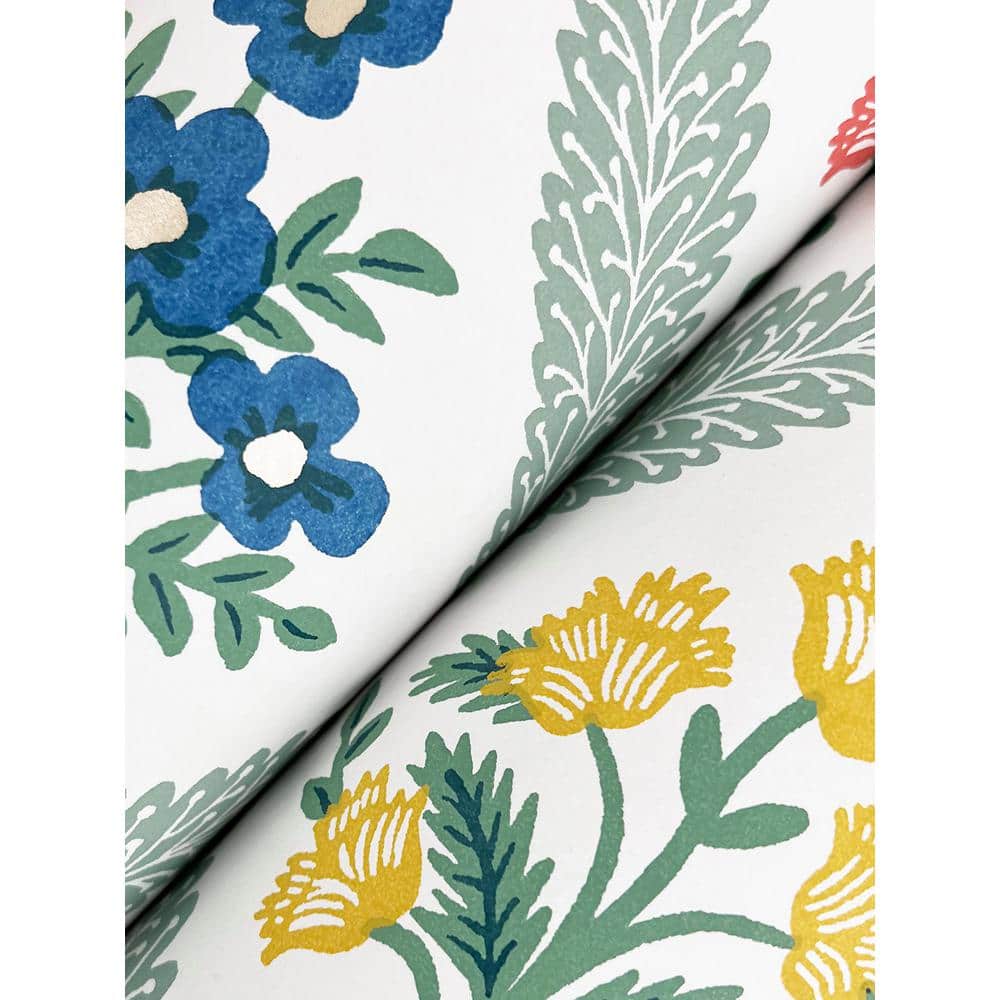Sage Multi-Color Botanical Non-Pasted Washable Wallpaper