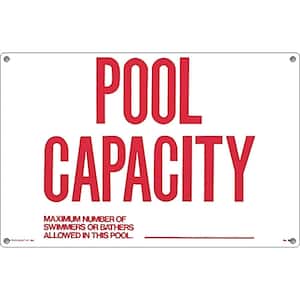 Residential or Commercial Swimming Pool Signs, Pool Capacity