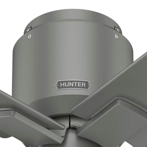 Hunter - Terrace Cove 44 in. Indoor/Outdoor Matte Silver Ceiling Fan For Patios or Bedrooms
