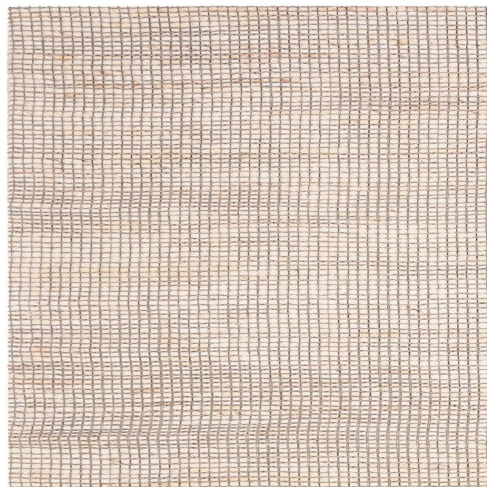 Elegant Ivory 6' x 6' Square Hand-Woven Wool & Viscose Area Rug