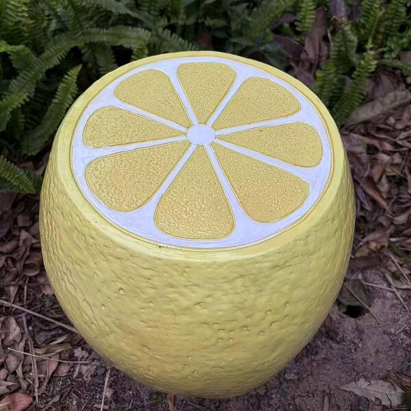 Sudzendf 14.17-inch Yellow Plastic Resin Outdoor Garden Stool