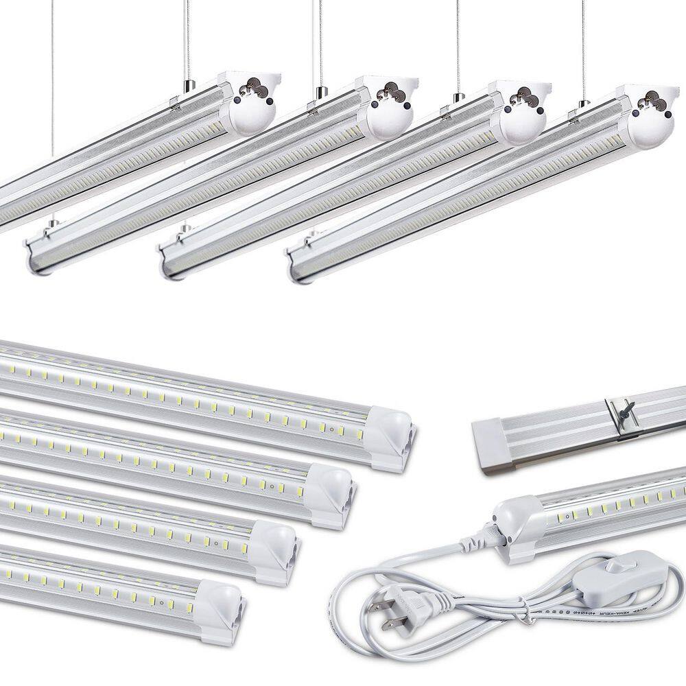 Linkable 4ft 50-Watt LED Compatible White, 6000K Ceiling LED Shop Light 8-Pack, T8 4FT Tube Lamp for Warehouse Workshop price history on PriceWatchPro