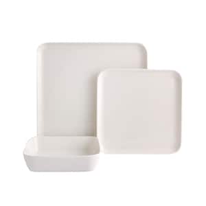 Cortot 3 Piece White Porcelain Dinnerware Place Setting (Serving Set for 1)