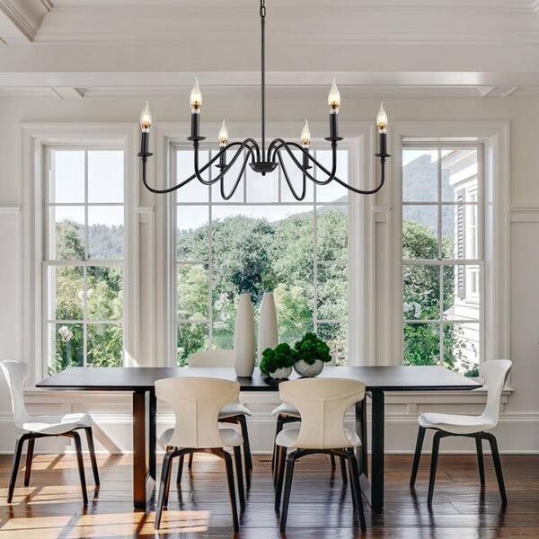 modern farmhouse chandelier black