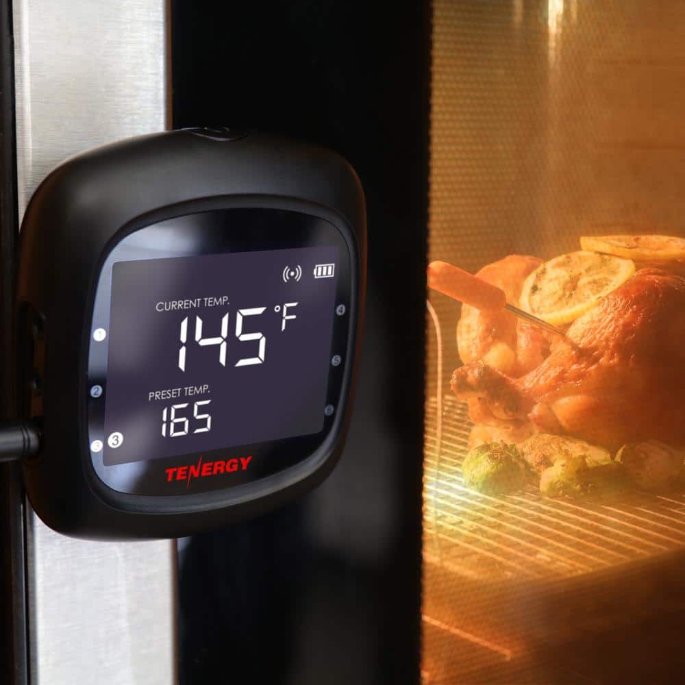 Solis Black Wireless Digital Meat Thermometer with 6 Stainless Steel Probes