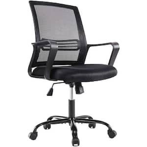 Ergonomic Black Mesh Chair Executive Home Office Chairs with Lumbar Support Armrest Rolling Swivel Adjustable Mid Back