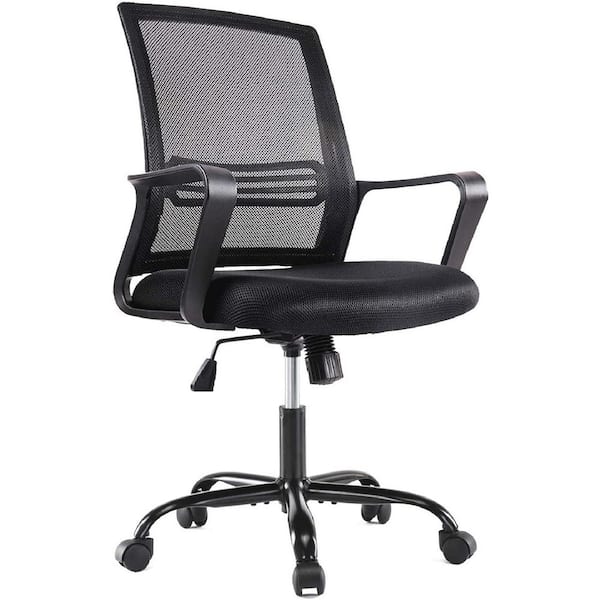 Ergonomic Mid-Back Executive Office Chair Swivel Computer Desk Task Chair Black