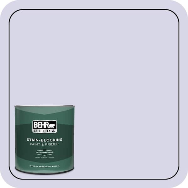BEHR ULTRA 1 qt. #630A-2 February Frost Extra Durable Semi-Gloss Enamel Interior Paint & Primer