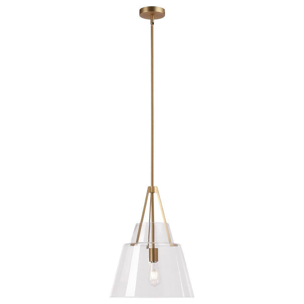 15 in. Modern 1-Light Brass Gold Kitchen Island Pendant Light with Clear Glass Shade, Foyer Hanging Light price history on PriceWatchPro