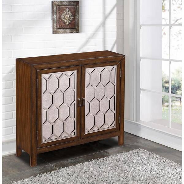 Pulaski Furniture Brown Mirrored Storage Cabinet