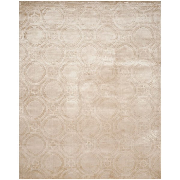 Mirage 8 ft. x 10 ft. Beige Geometric Area Rug