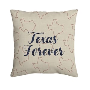 16 in. Texas Forever Square Outdoor Throw Pillow