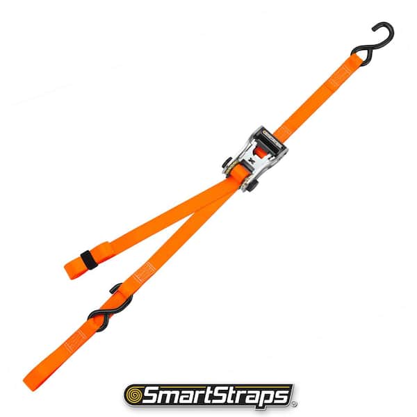 RPS Outdoors Orange Ratchet Straps - 1,500 lb Break Strength / 4-Pack), Size: 1 inch x 10