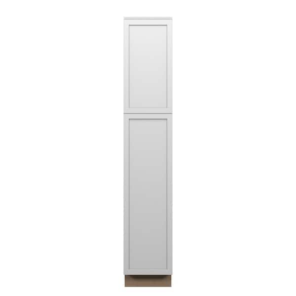 Unbranded Westport Shaker 18 in. W x 84 in. H x 24 in. D in Painted White Plywood Assembled Pantry Cabinet