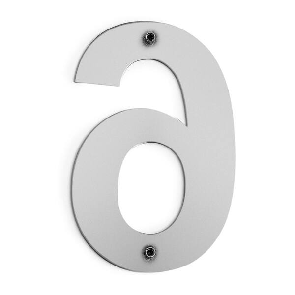 Barton 6 House Letter Number Silver Solid Stainless Steel Satin Finishing Floating House Home Number Number 3 