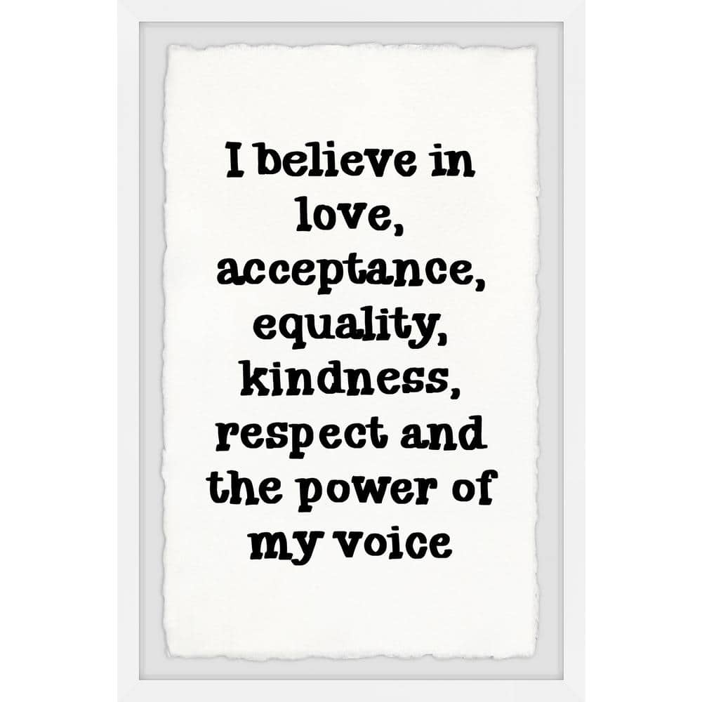 Power of My Voice by Marmont Hill Framed Typography Art Print 12 in. x 8 in