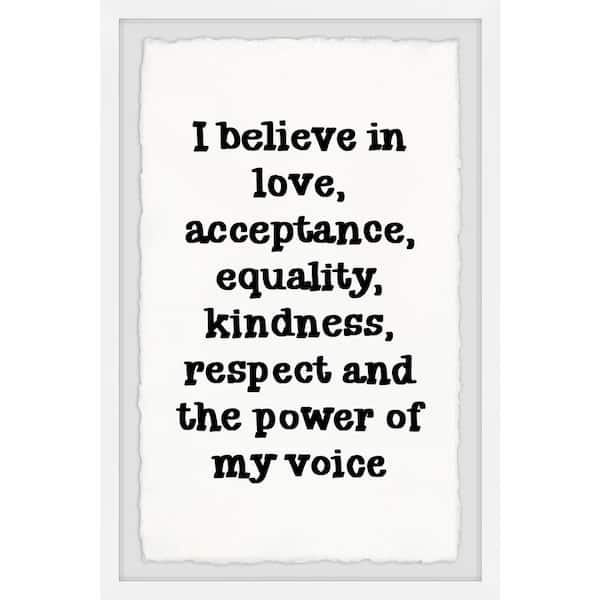 Unbranded "Power of My Voice" by Marmont Hill Framed Typography Art Print 12 in. x 8 in.