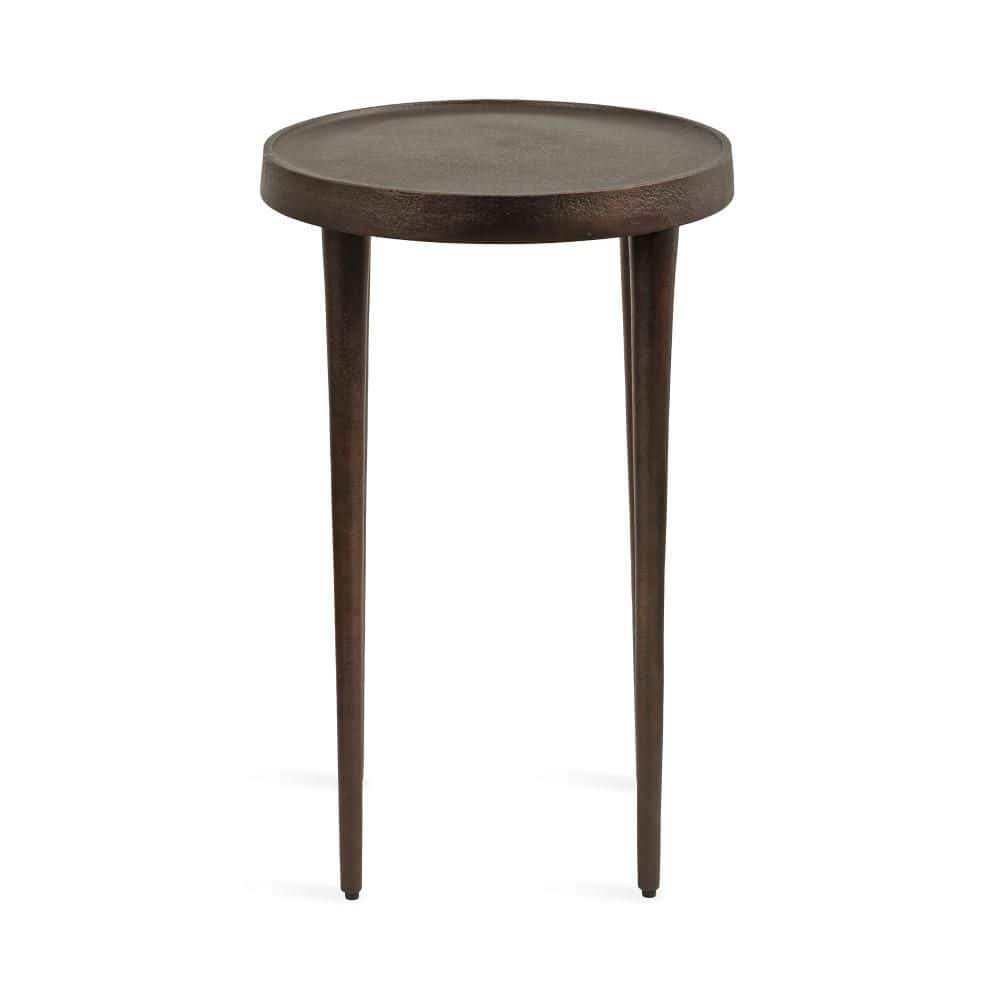 Rava 14 in. Bronze Round Metal End Table - thumbnail 3