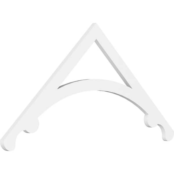 Ekena Millwork 1 in. x 48 in. x 22 in. (11/12) Pitch Legacy Gable Pediment Architectural Grade PVC Moulding