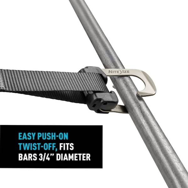 Nite Ize CamJam HookLock Ratchet Straps - 2 Pack Small System With Adjustable Ratchets & 12-Foot Straps