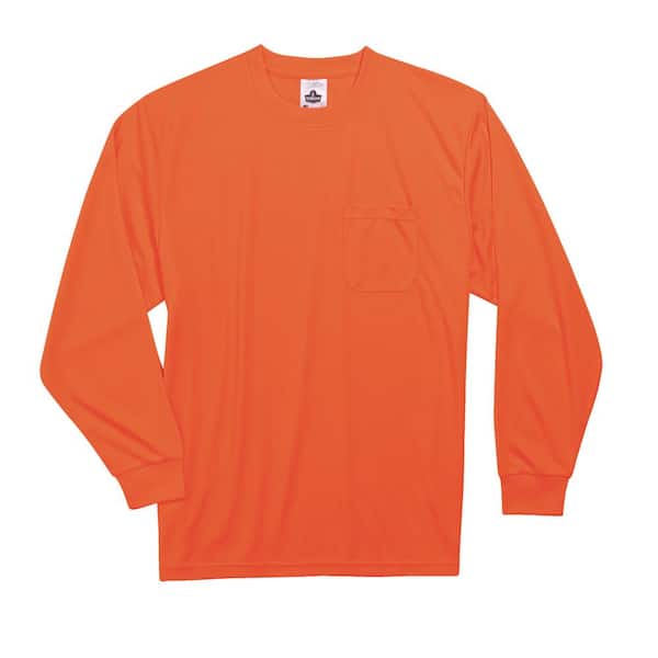 Ergodyne GloWear 2XL Hi Vis Orange Long Sleeve T-Shirt 8091 - The