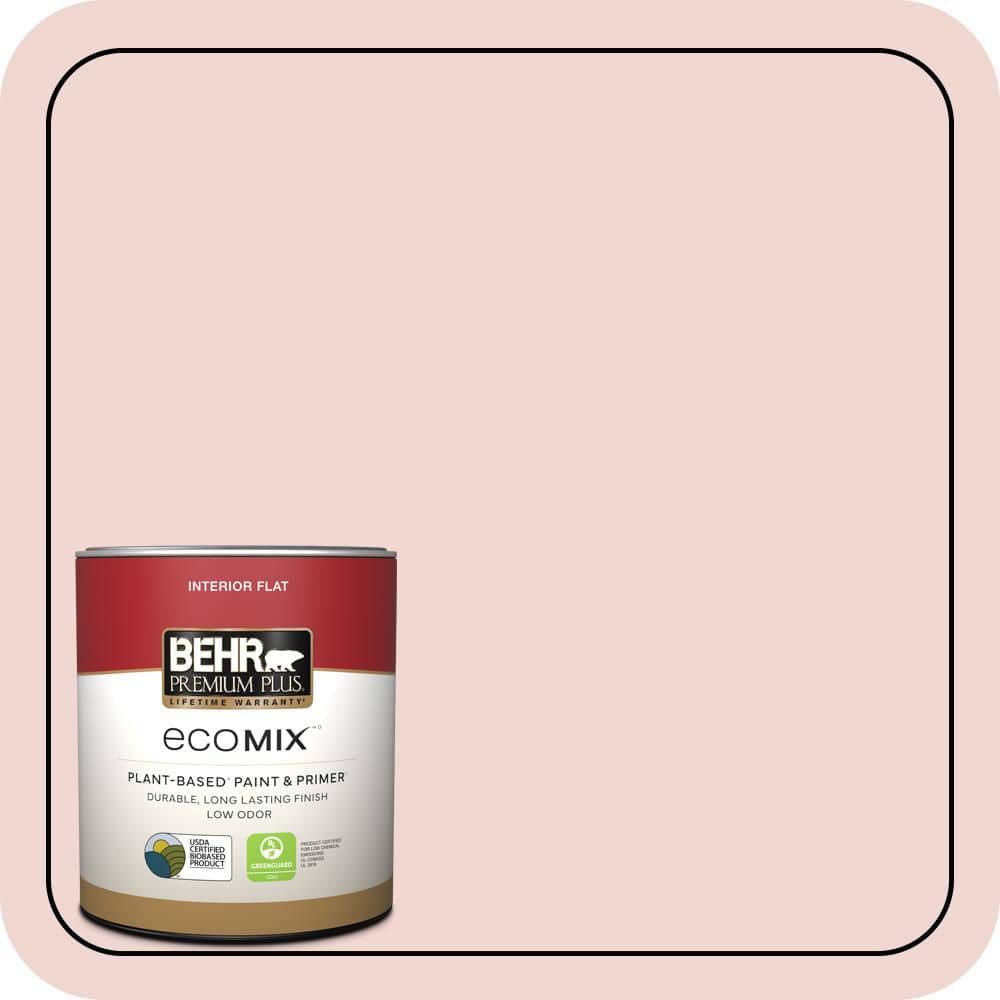 1 qt. #150E-1 Delicate Blush Flat EcoMix Plant-Based Interior Paint & Primer price history on PriceWatchPro
