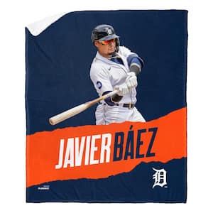 MLB Tigers 23 Javier Baez Silk Touch Sherpa Multicolor Throw