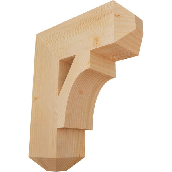 Ekena Millwork 5.5 in. x 22 in. x 18 in. Douglas Fir Westlake Craftsman Smooth Bracket