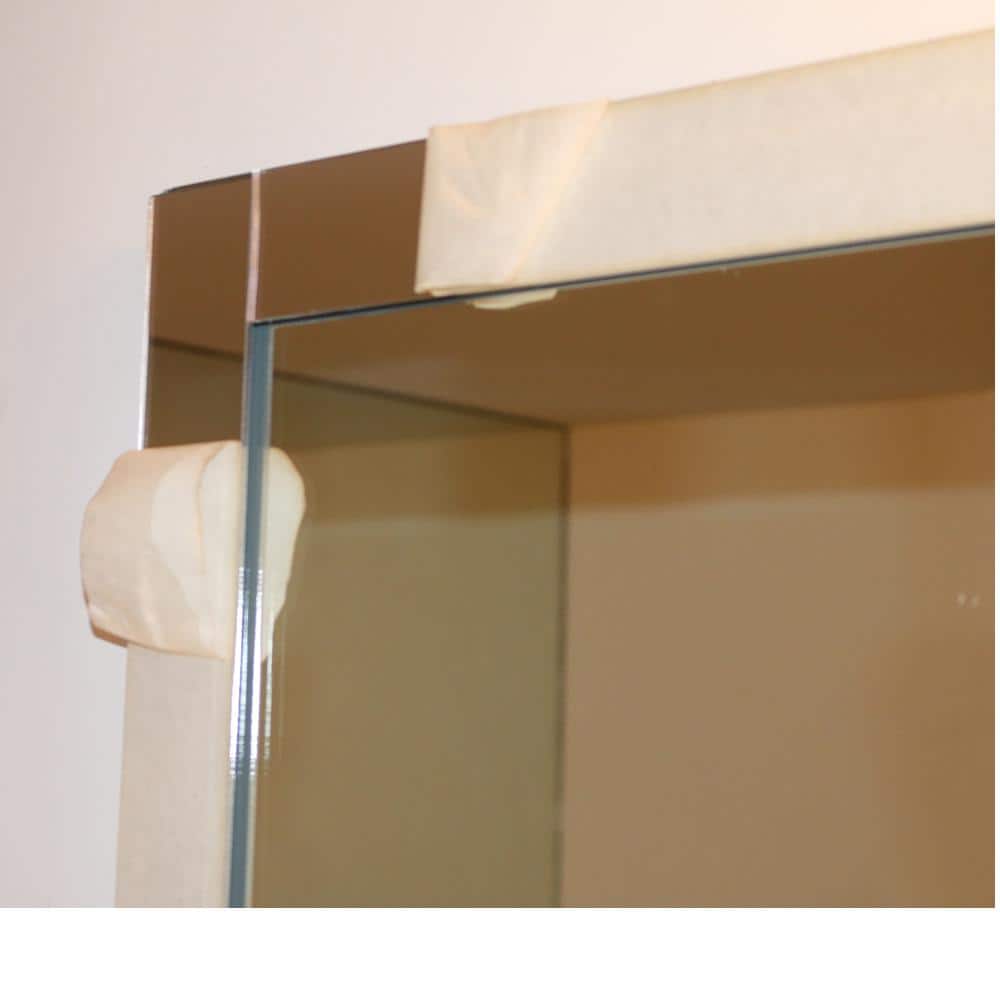 Clear Acrylic Square Bathroom Mirror Framing Strips, 48 in