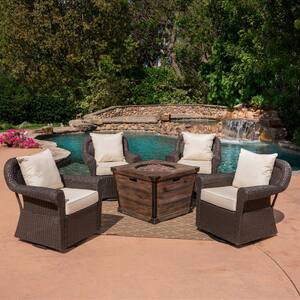 swivel patio chairs with fire pit