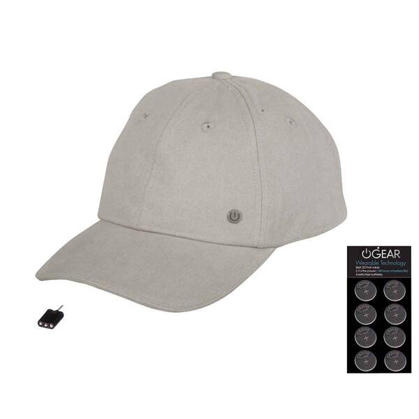 Power Gear Coin Battery Hat with Attachable LED Light, Grey