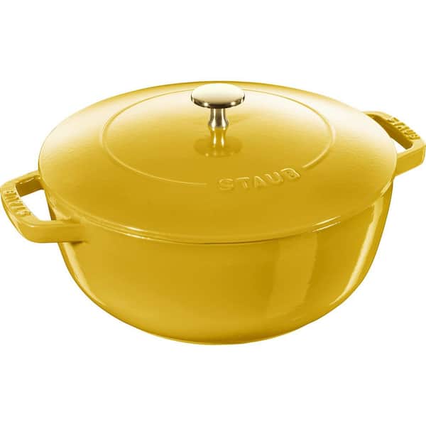 Cast Iron Essential French Oven, Dutch Oven, 5 qt. Serves 5-6, Made in France - Citron