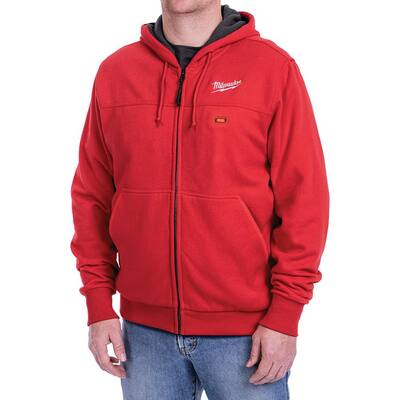 Men's Medium M12 12-Volt Lithium-Ion Cordless Red Heated Hoodie Kit with (1) 1.5Ah Battery and Charger