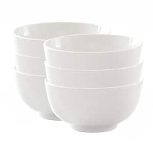 Simply White 6-Pcs 5 in. Porcelain Cereal Bowls