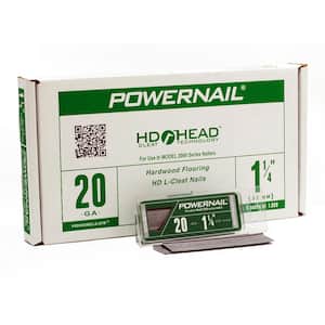 1-1/4 in. Leg x 20-Gauge Adhesive Strip L-Shaped Cleat Nails for Engineered and Hardwood Floors (5000 per Box)