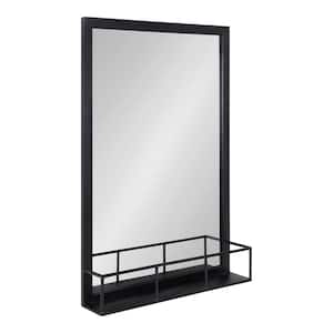 Jackson 30.00 in. H x 20.00 in. W Modern Rectangle Black Framed Accent Wall Mirror