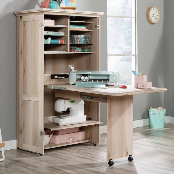 Brand New! Folding Sewing Craft Table Shelf Storage Cabinet Home Furniture  - Natural - Storage & Filing Cabinets, Facebook Marketplace