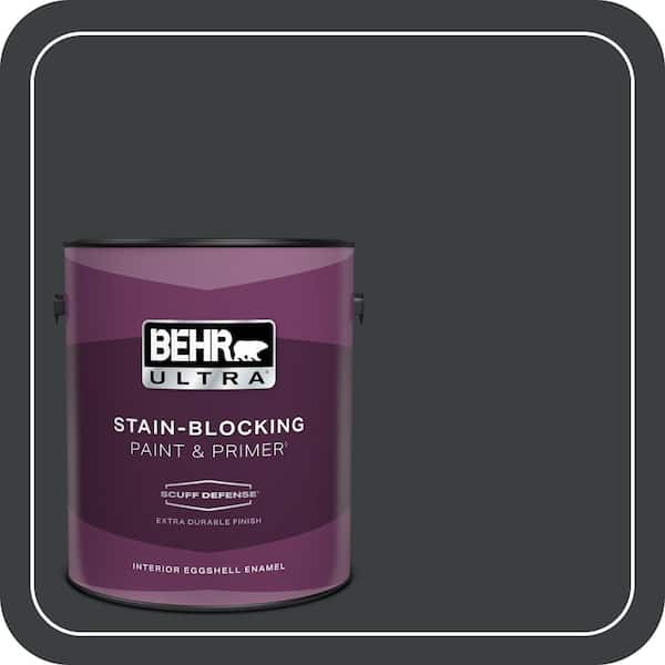 BEHR ULTRA 1 gal. #ECC-25-3 Obsidian Stone Extra Durable Eggshell Enamel Interior Paint & Primer