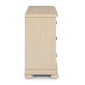 Provence 36 in. H x 39 in. W x 19 in. D 3-Drawer Off-White Chest